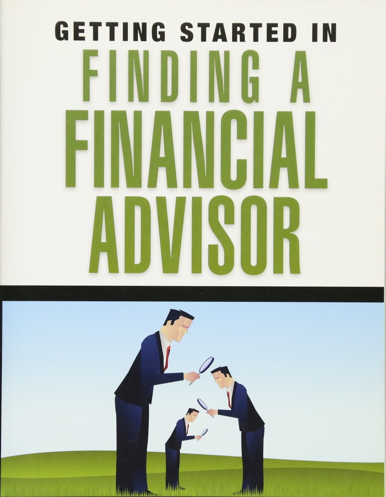 Three abstract figures searching for the right financial advisor